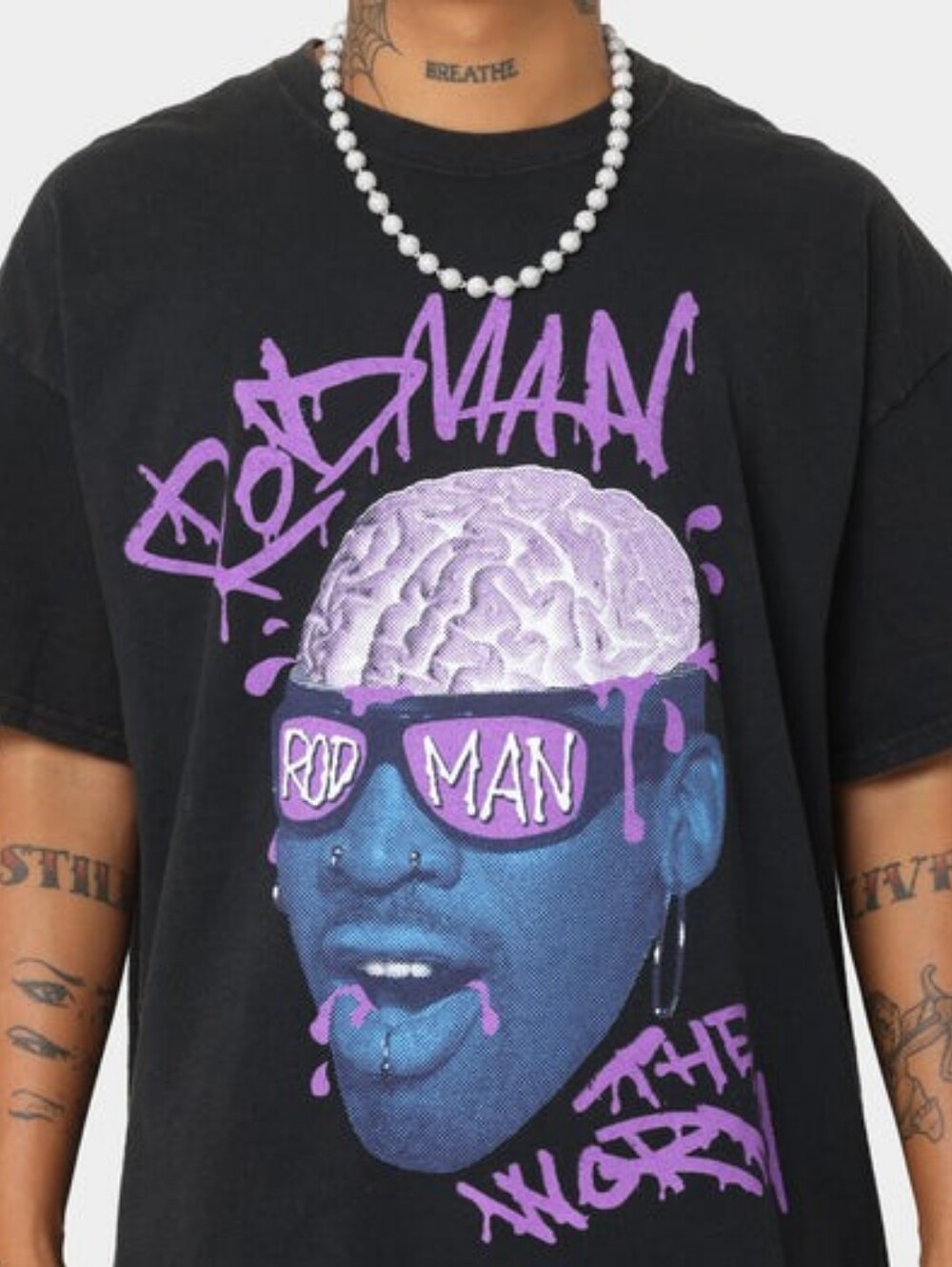 Rodman The Worm Graphic Tee Size M